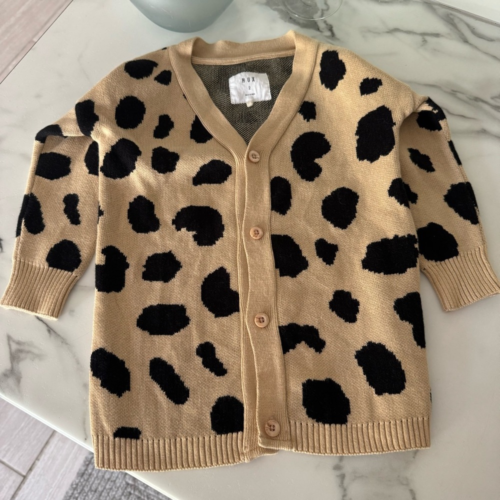 Huxbaby Leopard Cardigan